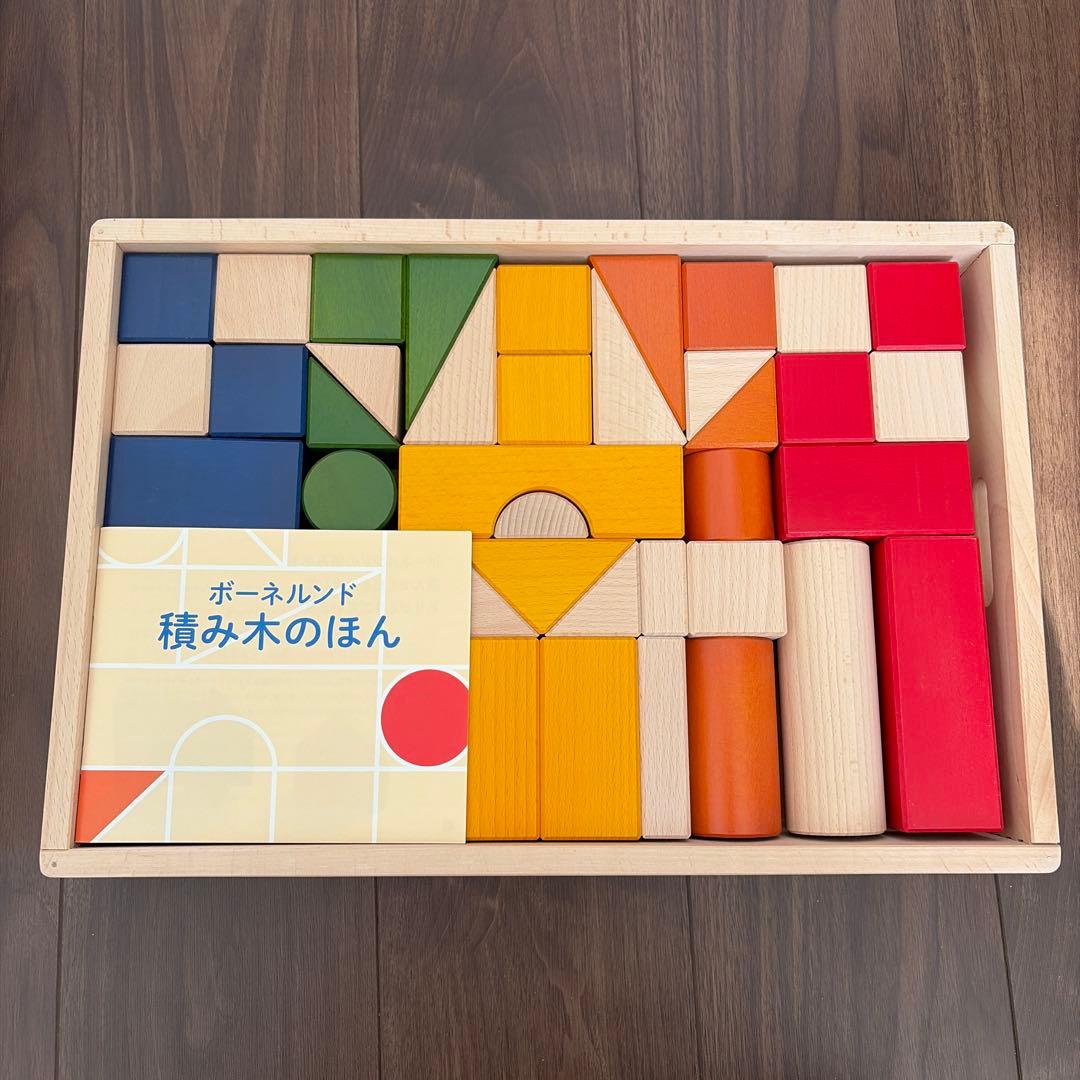 【新品未使用】ボーネルンド　木製積み木　多色
