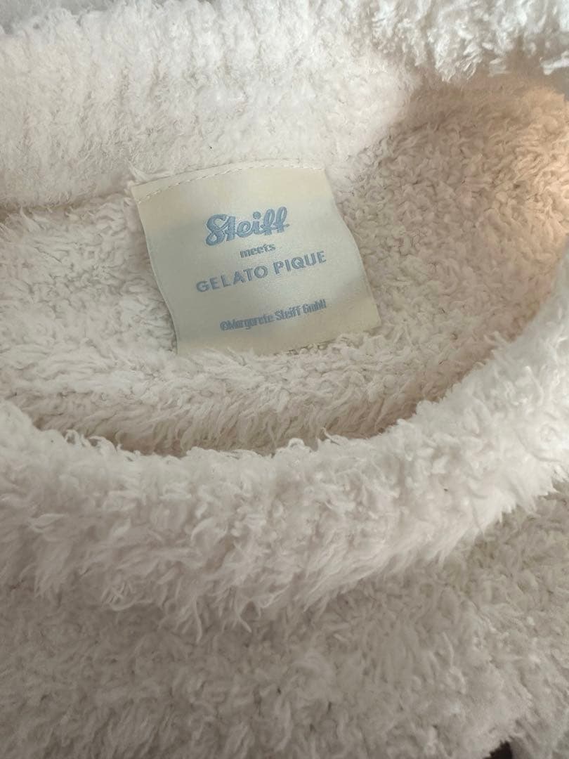 美品　ジェラートピケ　シュタイフ　ワンピース　ホワイト　2024