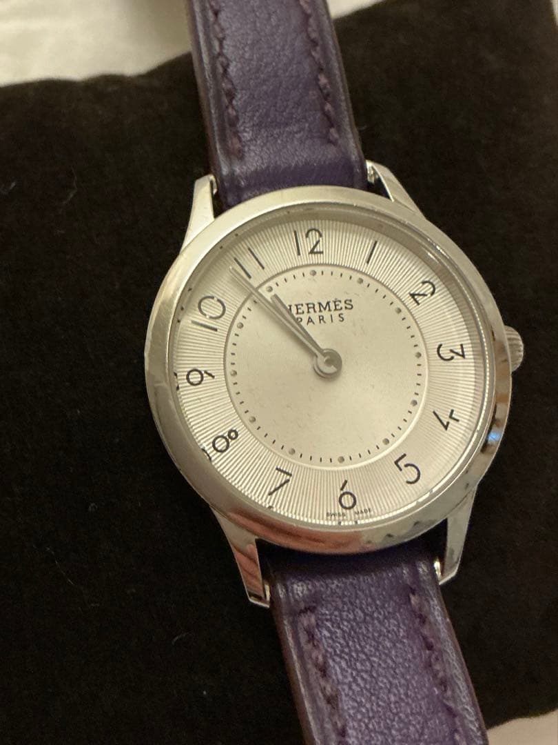 【電池交換済】HERMES スリムドゥエルメス CA2.110