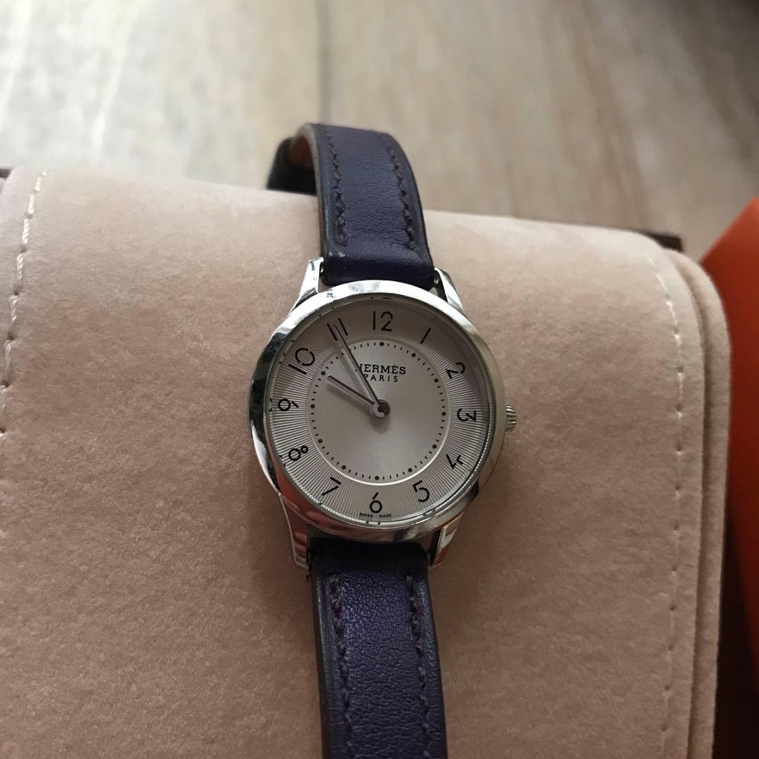 【電池交換済】HERMES スリムドゥエルメス CA2.110