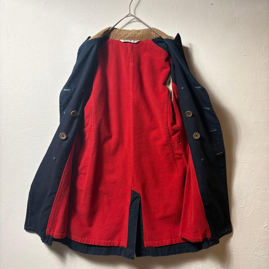 45R　インディゴ　デニムコート　コーデュロイ襟　サイズ2古着