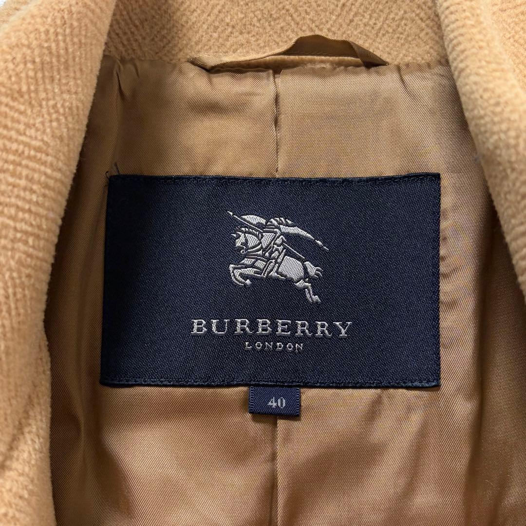 ☆美品☆バーバリーロンドン　スタンドカラーダッフルコート　ヘリンボーン　キャメル