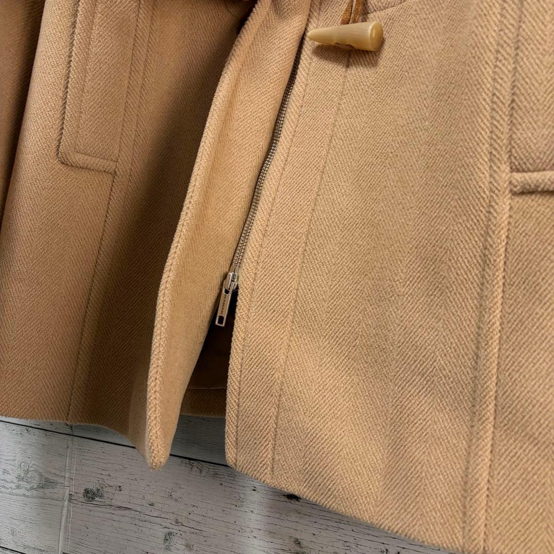 ☆美品☆バーバリーロンドン　スタンドカラーダッフルコート　ヘリンボーン　キャメル