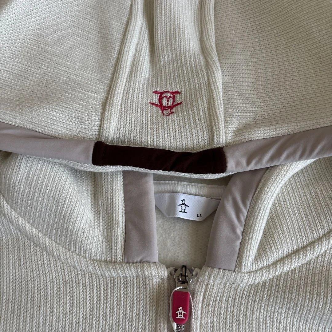 新品　マンシング　裏起毛ニットパーカー LL オフ白 送料込み