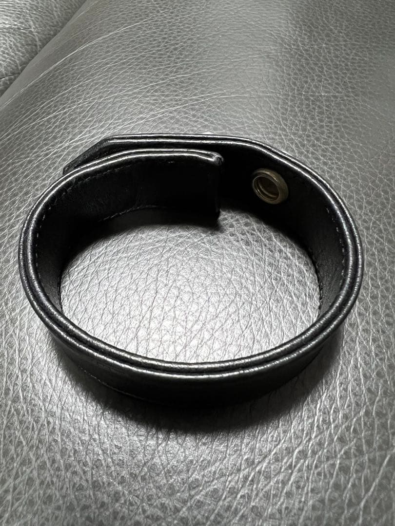 クロムハーツ 3BTN 2SNPレザー バングル スター