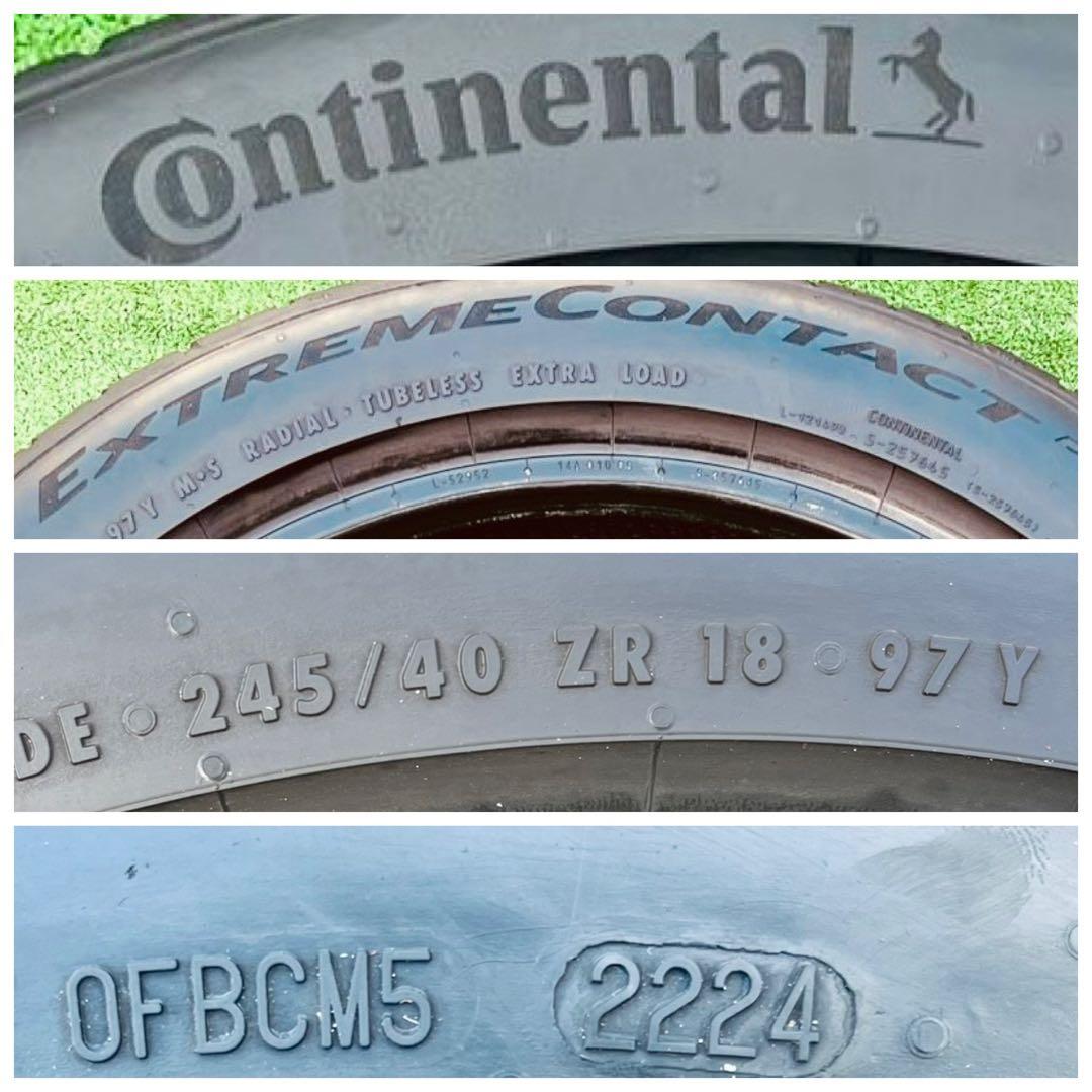 245/40ZR18.Continental EXTREME.24年製9.5分山
