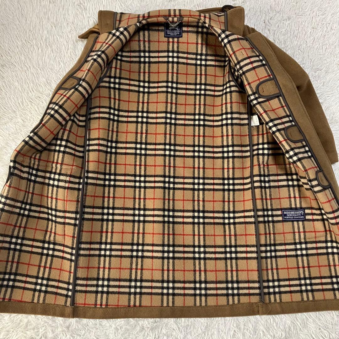 ✨美品✨バーバリー ダッフルコート フード ノバチェック キャメル 英国製 L