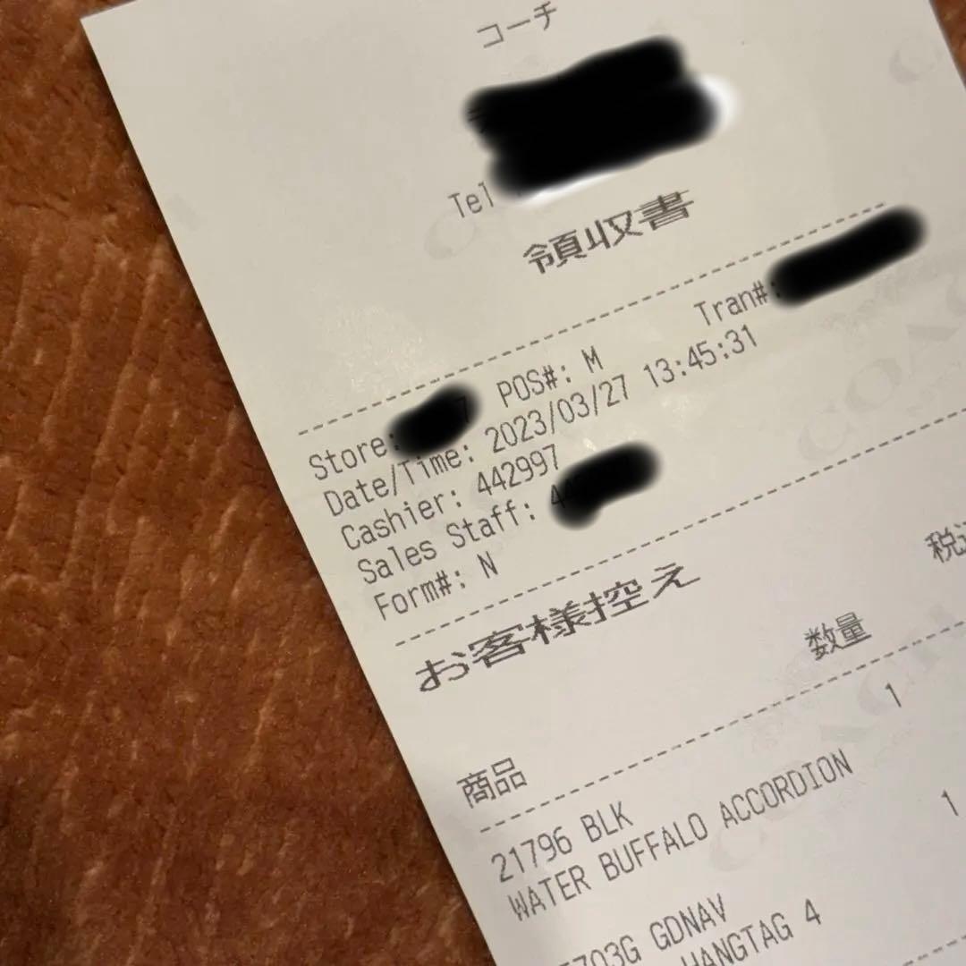 【未使用】COACH コーチ　レザー製 黒 長財布 水牛革　定価55,000円