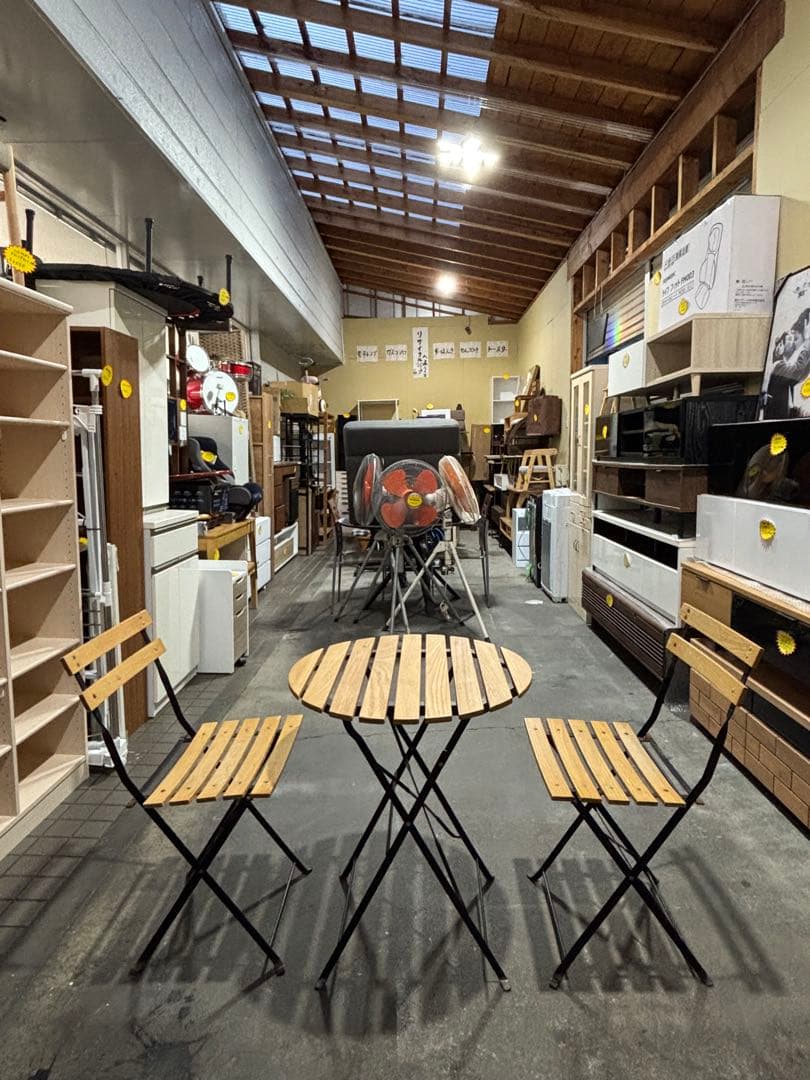 ガーデンテーブル&チェアセット 木目