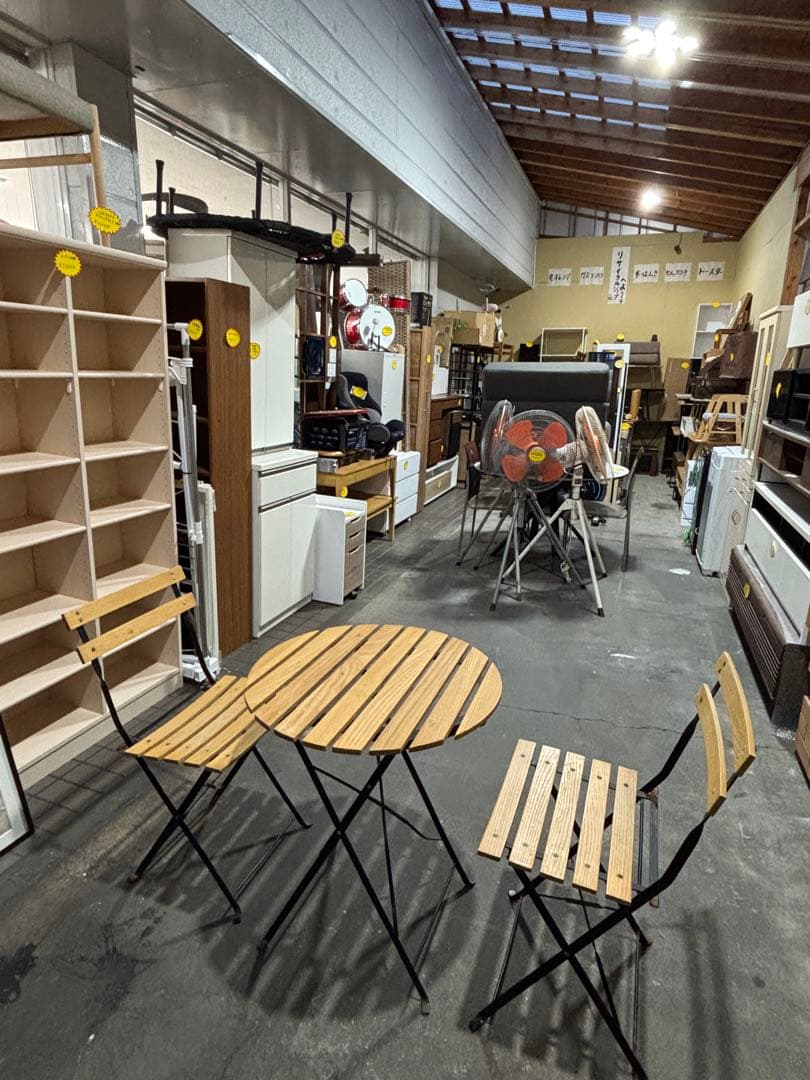 ガーデンテーブル&チェアセット 木目