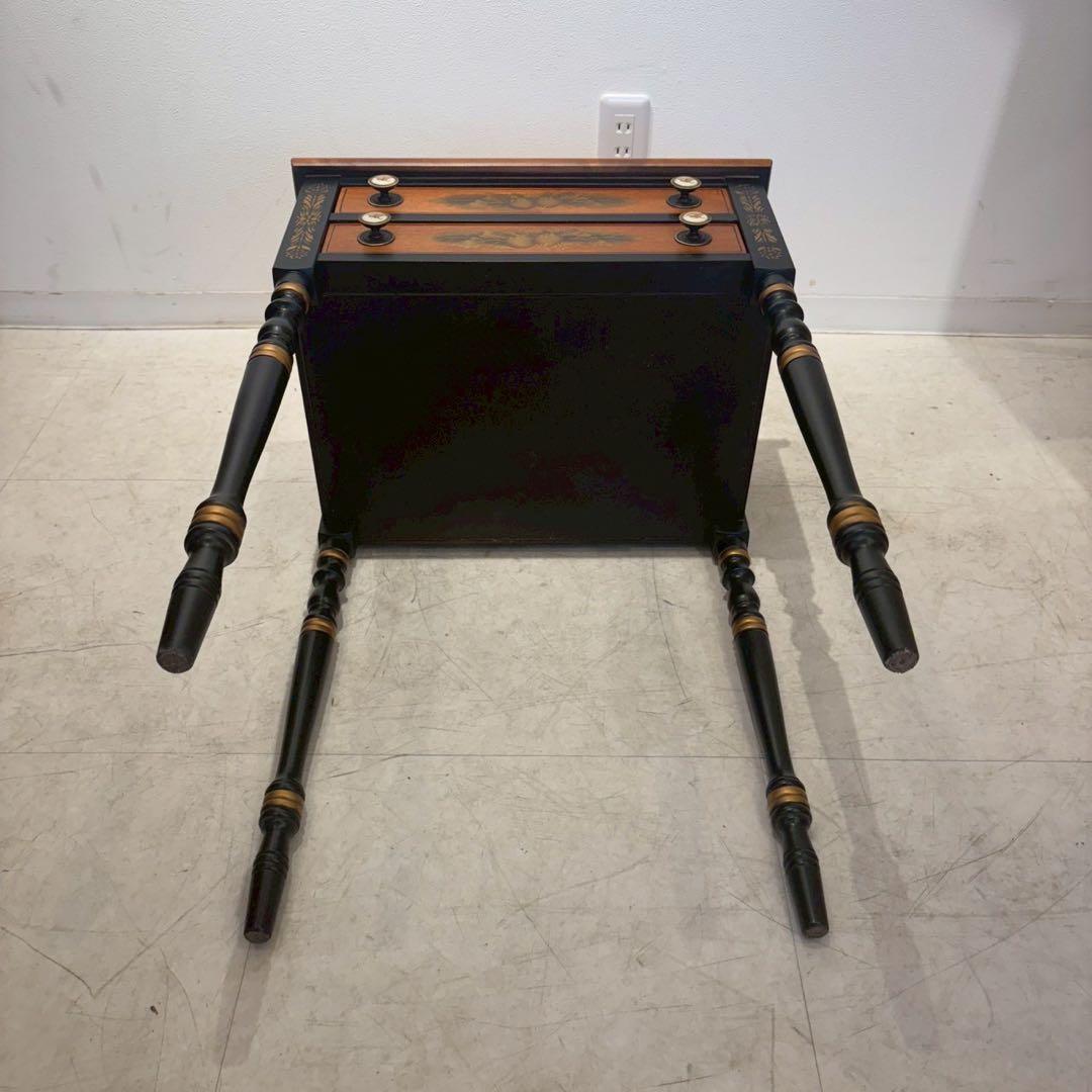 ヒッチコック　ブラックハーベスト　メープル　2段引き出し　コンソールテーブル