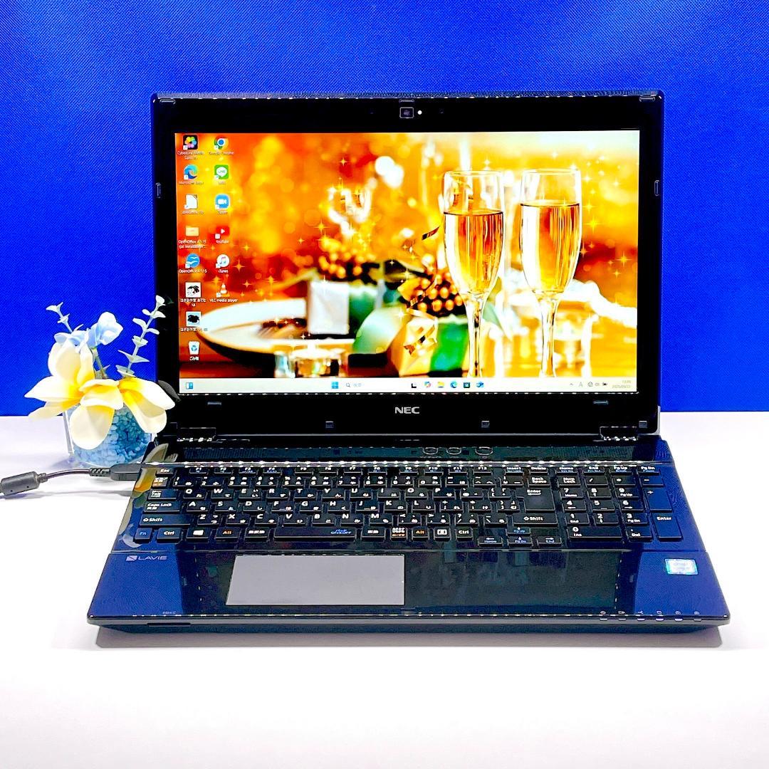 Corei7✨SSD500GB✨Windows11✨NEC黒ノートパソコンカメラ