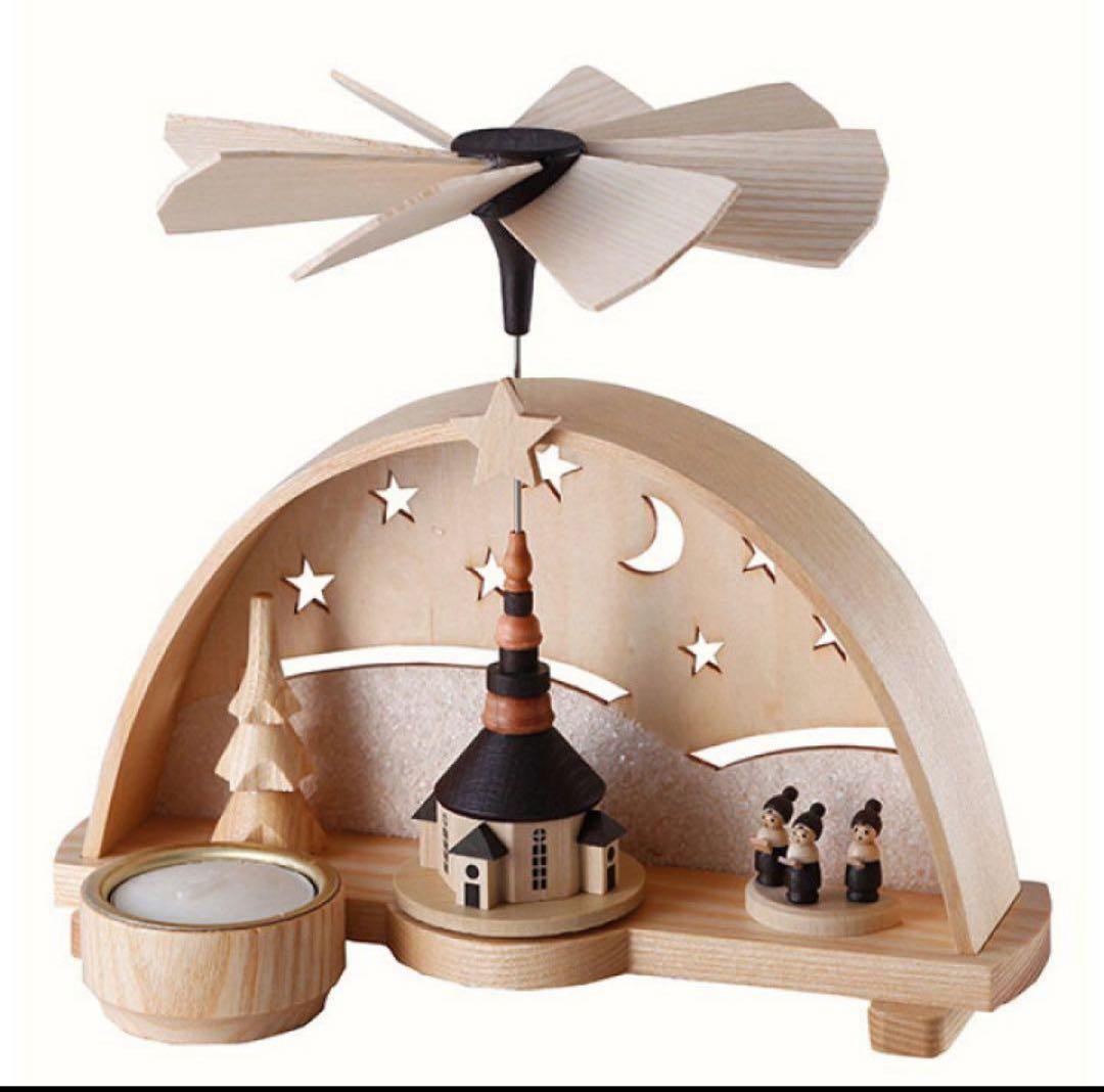 【未使用】ドイツ キャンドルホルダー ウィンドミル クリスマス 蝋燭