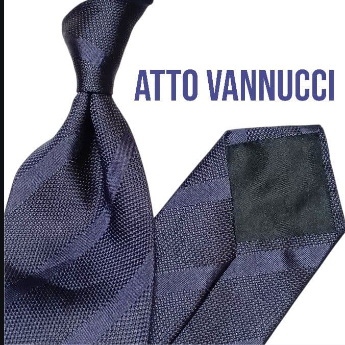 【新品】アットヴァンヌッチ ハンドメイドタイ ネイビー