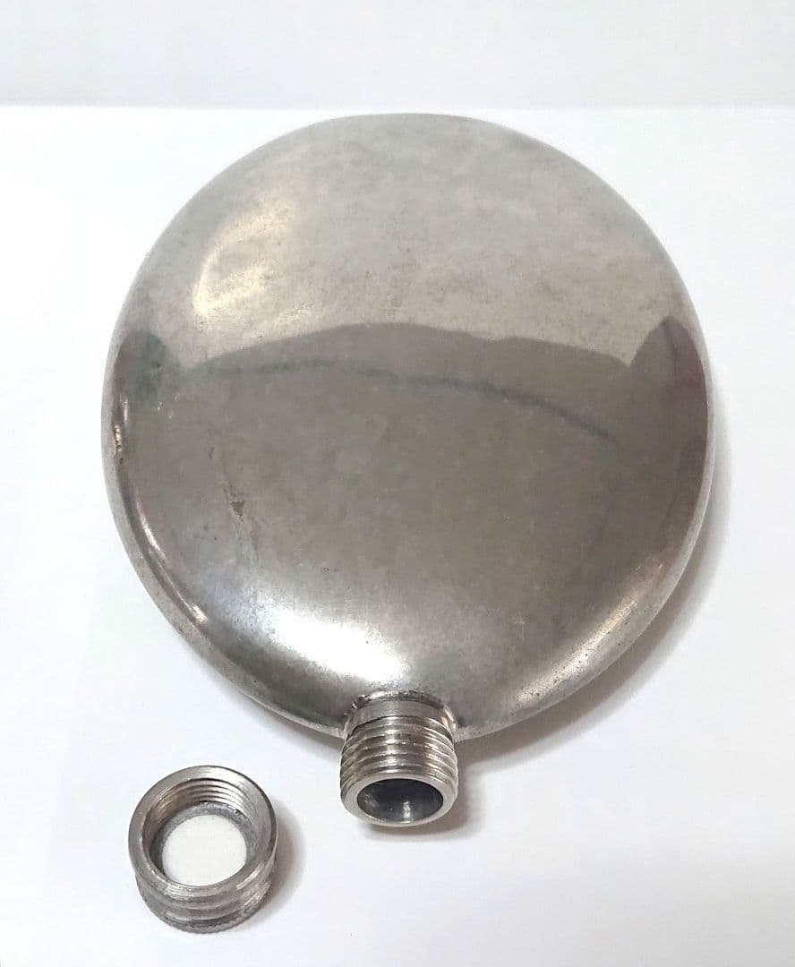 昭和レトロ 古い水筒 Pewter 製 当時物 希少 貴重