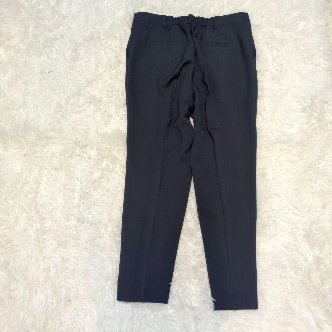 LES MUES Oggiコラボ ノーカラージャケット 　パンツスーツ　紺色