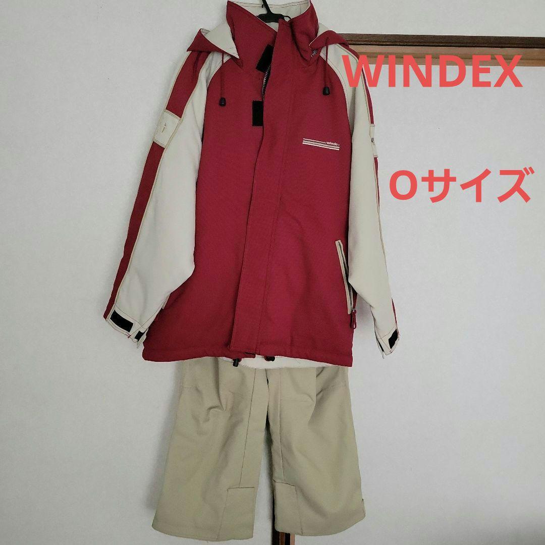WINDEX　スキーウェア上下セット　Oサイズ　レッド×ベージュ