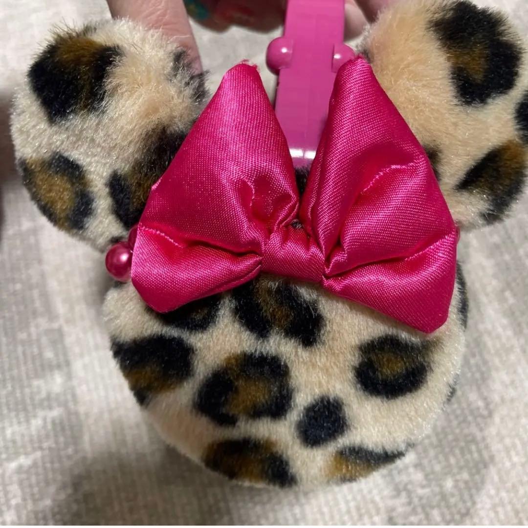 くー　ディズニーランド　ヒョウ柄耳あて・イヤーマフ