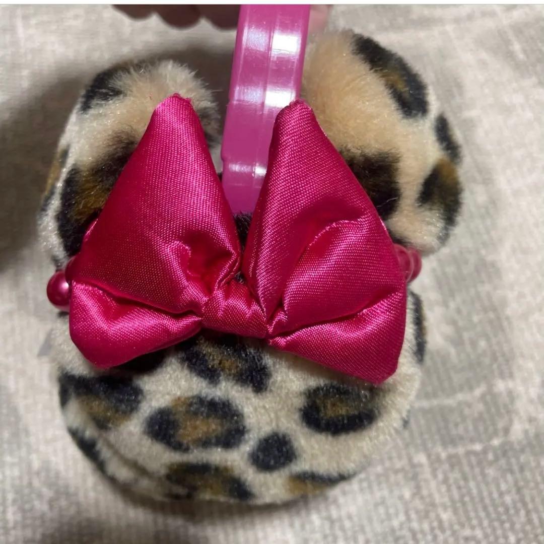 くー　ディズニーランド　ヒョウ柄耳あて・イヤーマフ