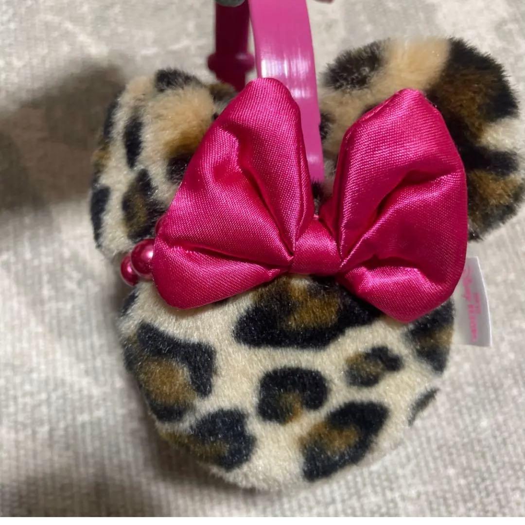 くー　ディズニーランド　ヒョウ柄耳あて・イヤーマフ