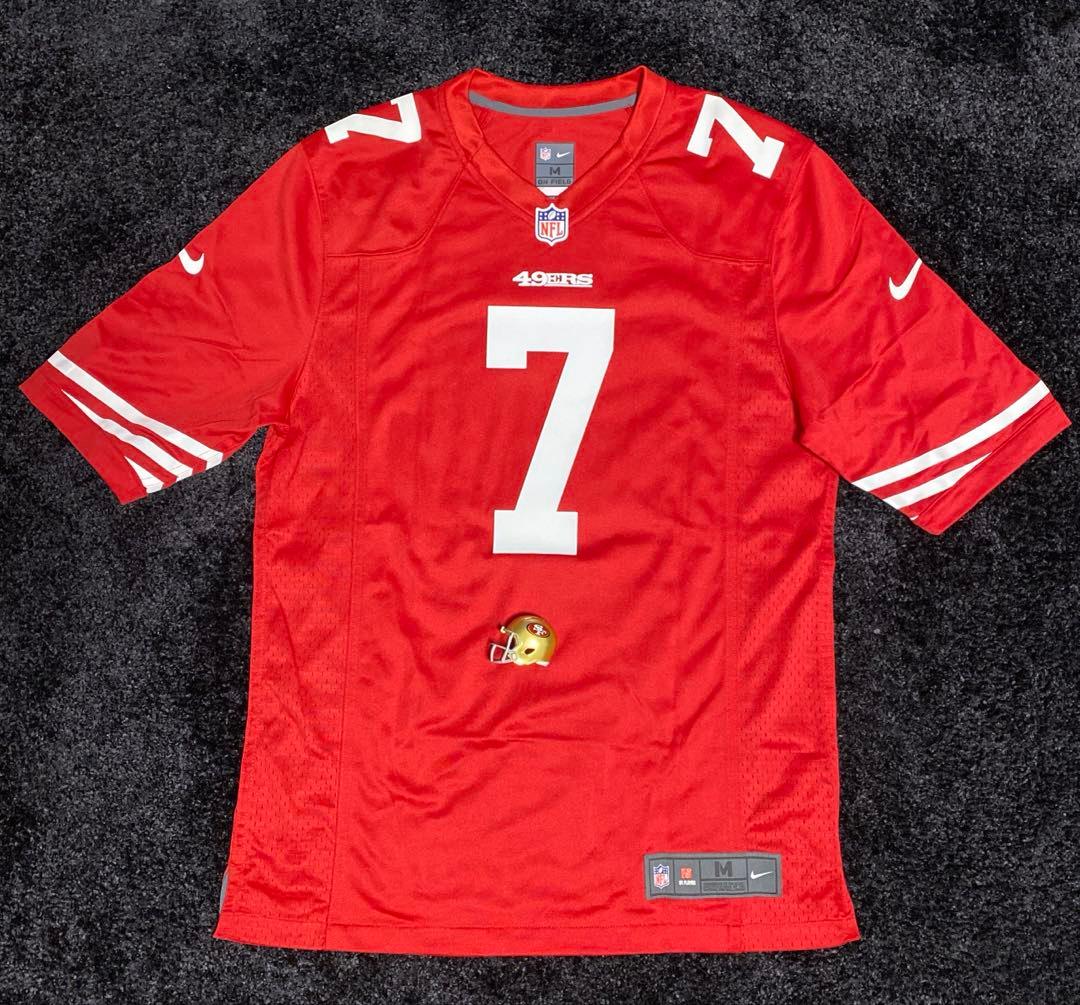 訳有ほぼ未使用 説明必読 NFL 49ERSキャパニック ジャージ ミニヘル付