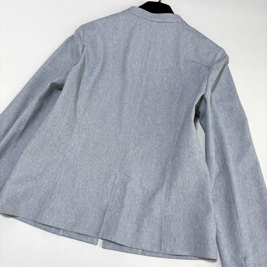 未使用✨️ノーリーズ　セットアップスーツ　春夏　ノーカラーパンツ　グレー　Lサイズ