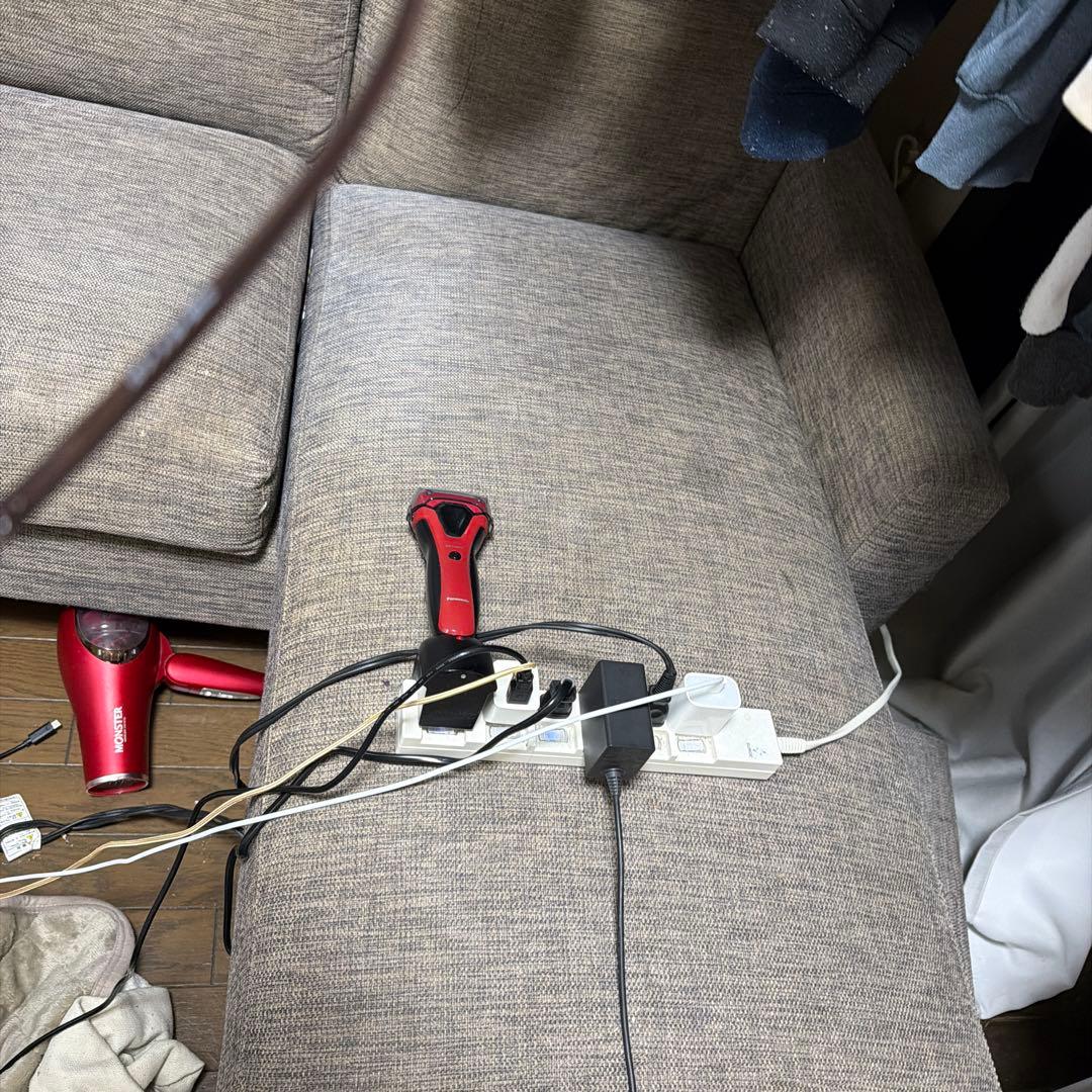 グレー ファブリック コーナーソファ ３人掛け