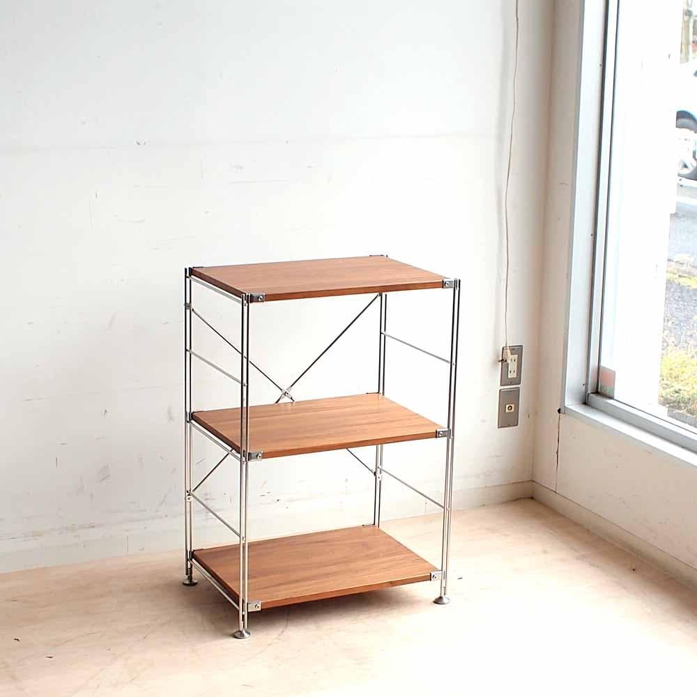 無印良品/MUJI ステンレスユニットシェルフ ウォールナット材 ZR24250