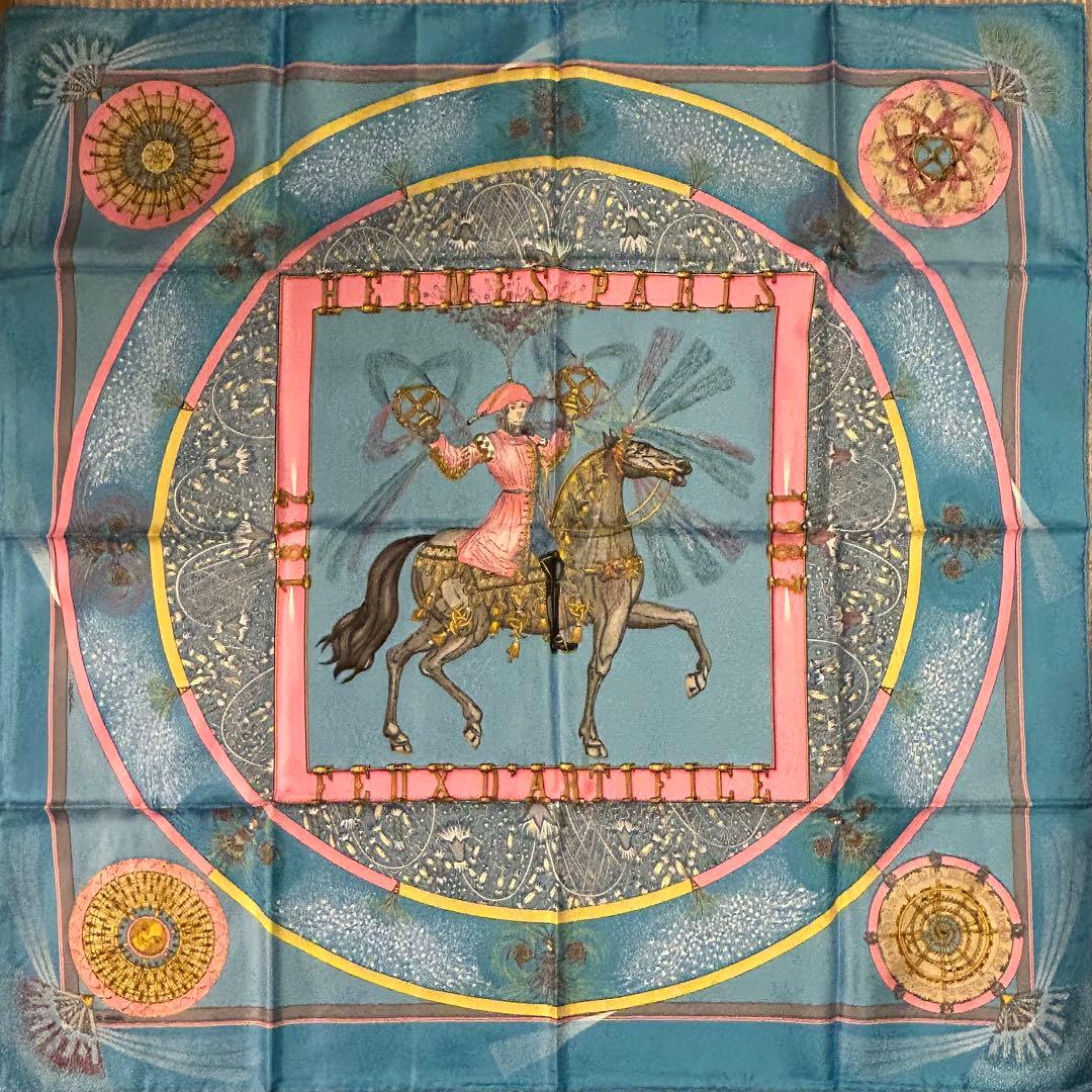 HERMES エルメス カレ90 1987 FEUX D’ARTIFICE