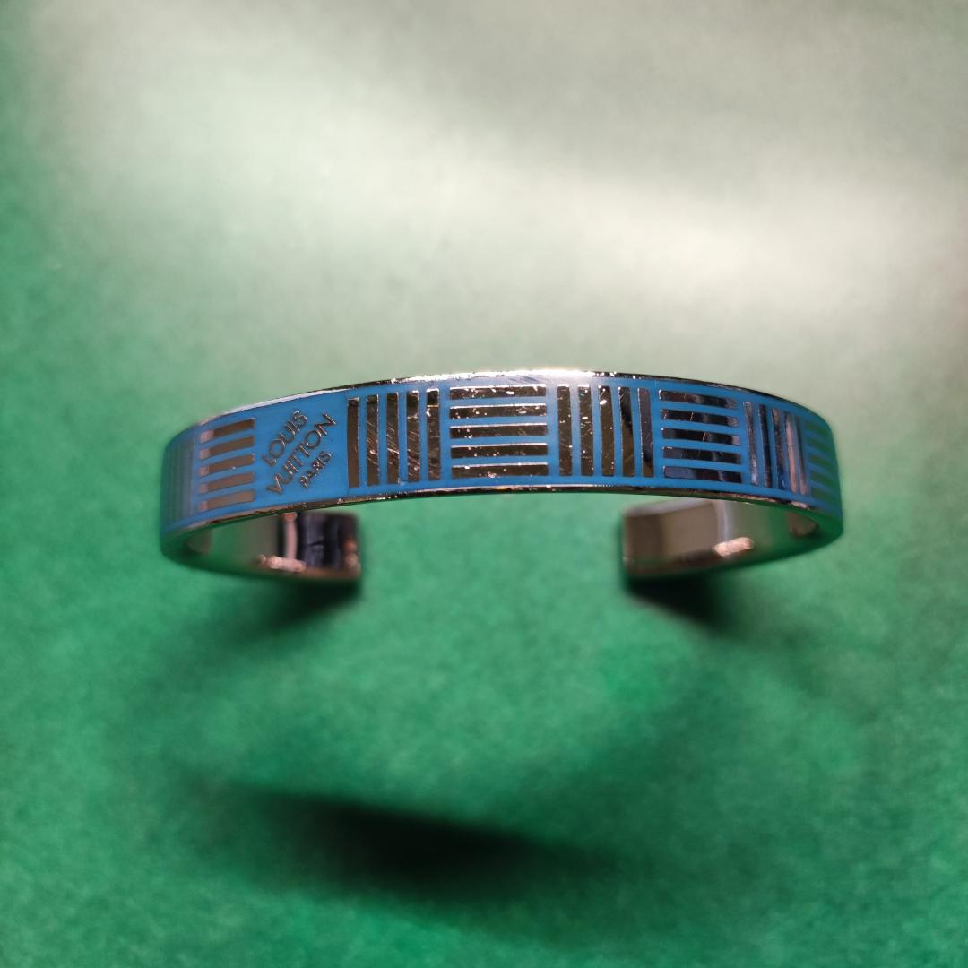 LOUIS VUITTON ジョンク・ダミエカラーズ バングル 青 114