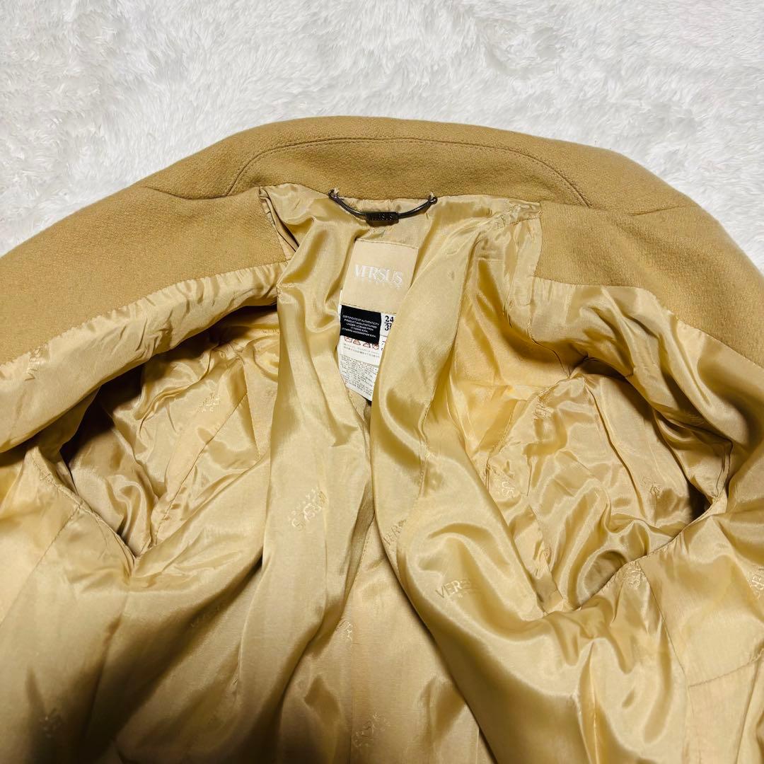 希少 ヴェルサス ヴェルサーチ フルレングス トレンチコート ウール イタリア製