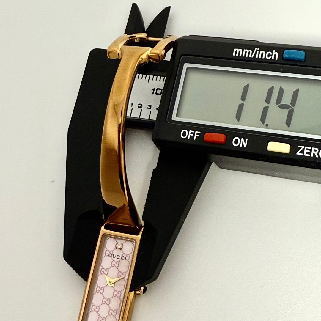 【稼働】GUCCI 1500 L ピンクシェル文字盤 1Pダイヤ クォーツ