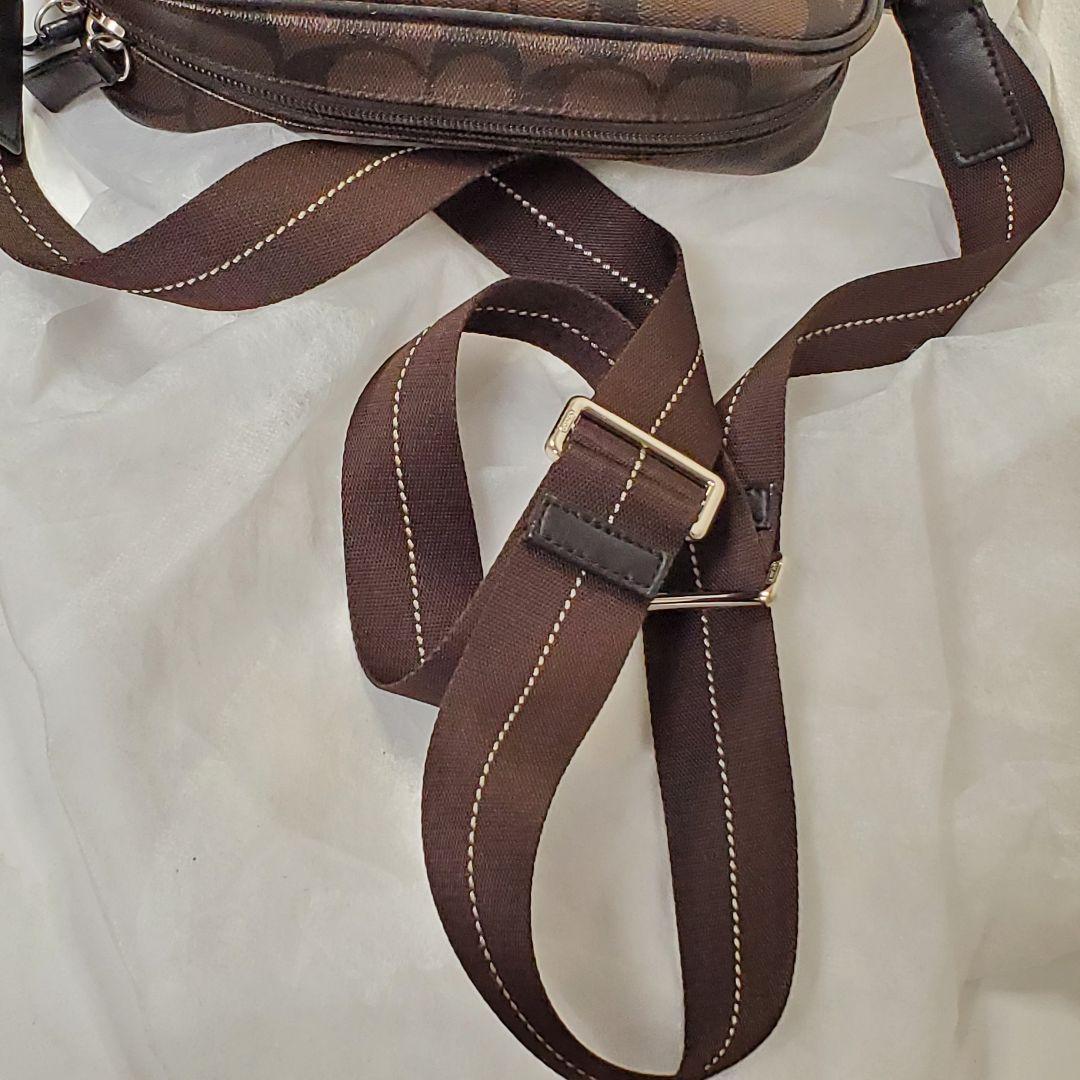 美品✨COACH メッセンジャーバッグ ブラウン レザー PVC メンズ