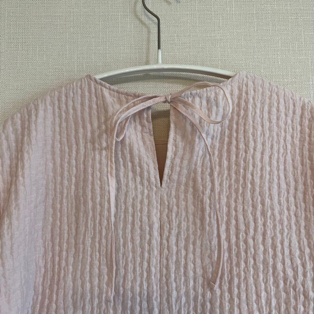 ★美品★yori フクレティアード ブラウス　ピンク　36