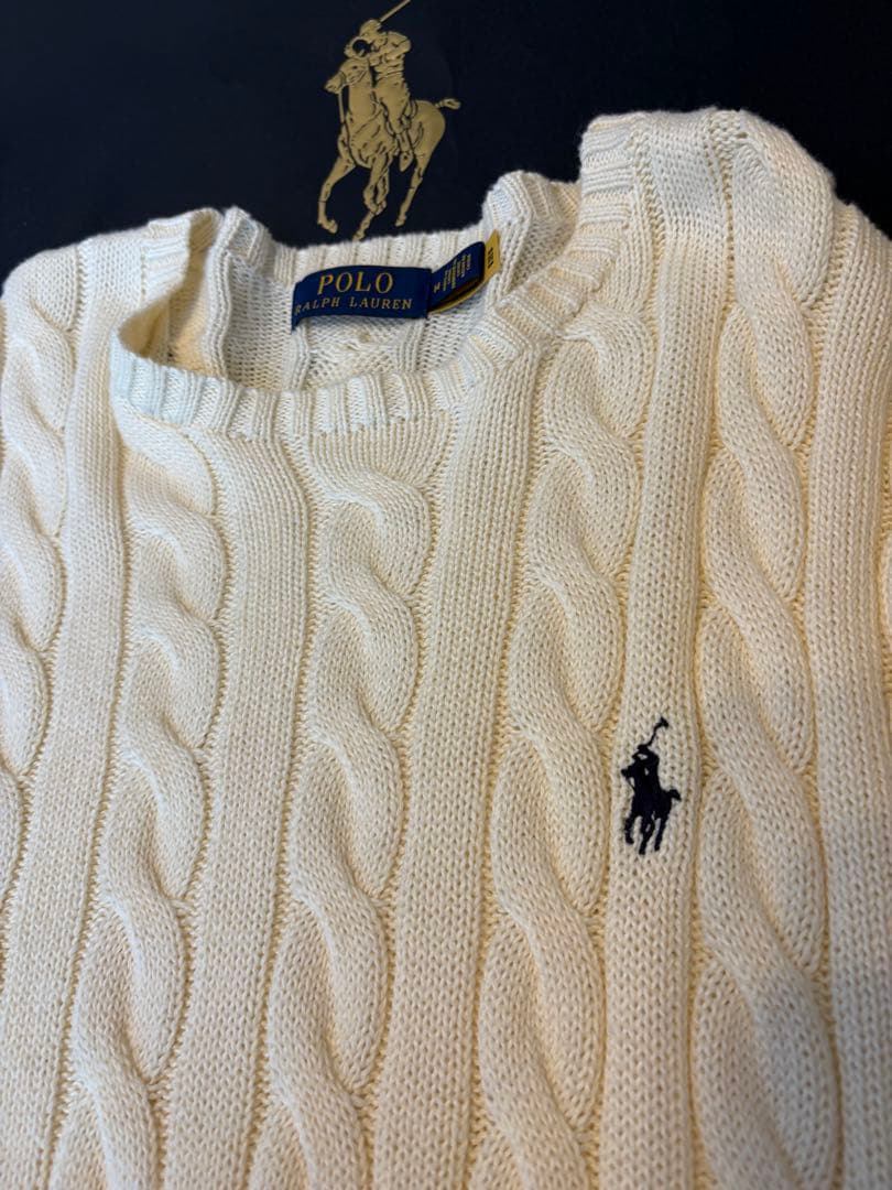 【美品】ラルフローレン ケーブルニット M