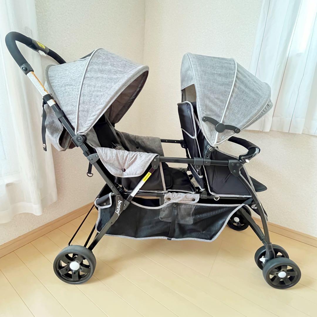 【便利❣️送料込み❣️】besrey ベスレイ　 2人乗りベビーカー⭐︎