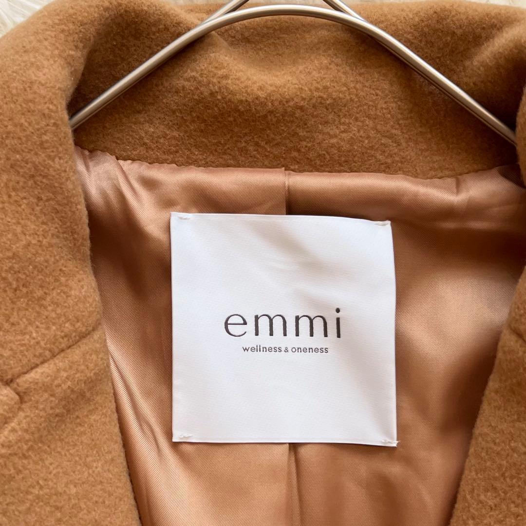 美品✨ emmi　エミ　リサイクルウールロングコート　キャメル