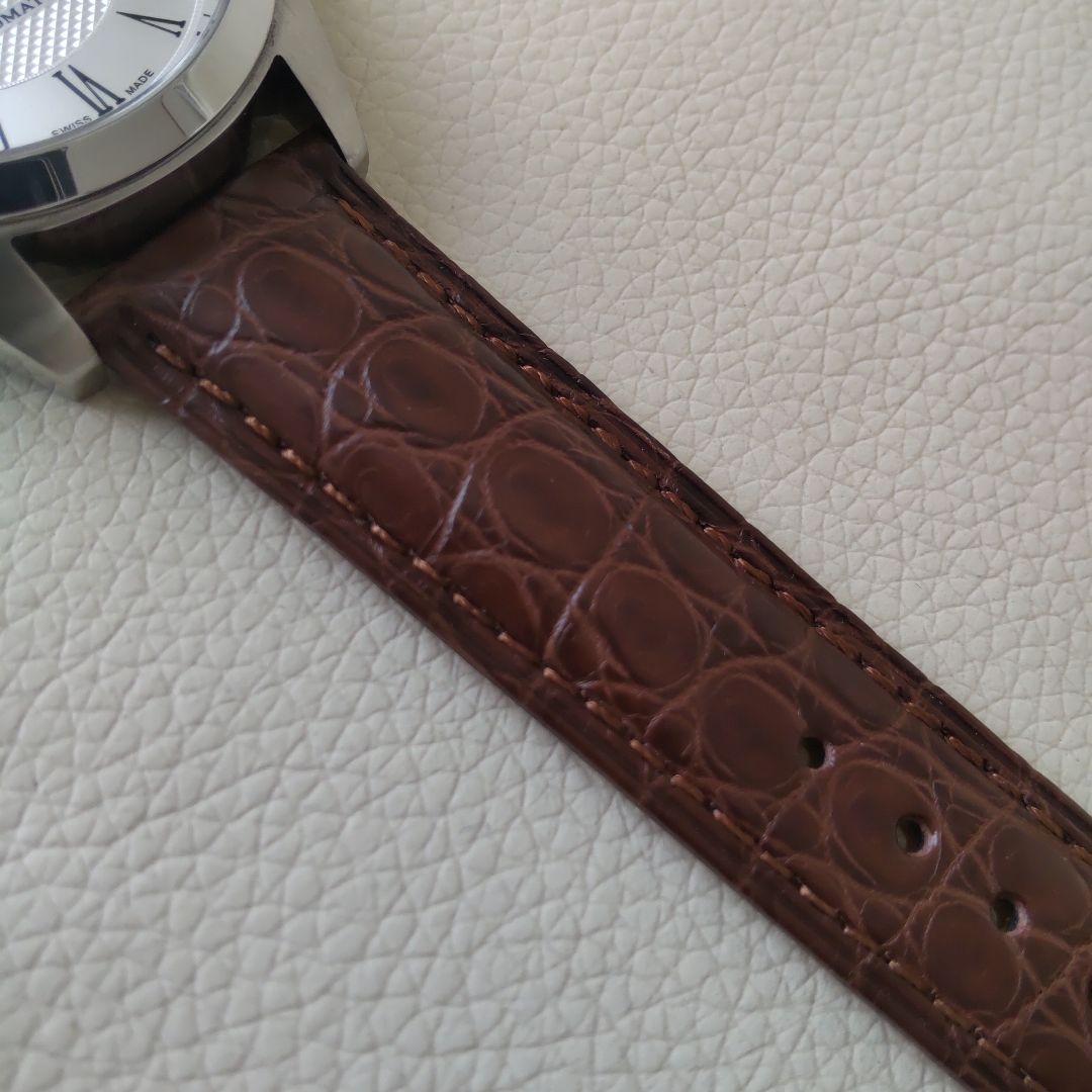 【ジャンク】EPOS オートマチック ・デイト　 ブラウンクロコレザー