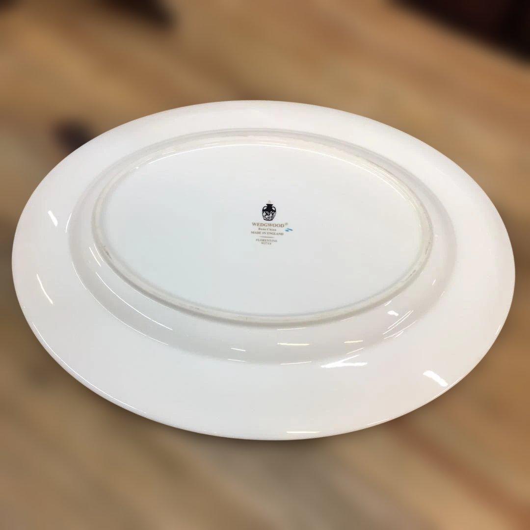 フロレンティーン ターコイズ オーバルプレート×1+22㎝プレート6枚セット