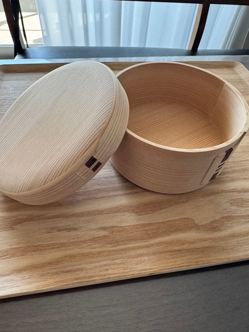 【未使用品】柴田慶信商店　丸弁当箱 曲げわっぱ