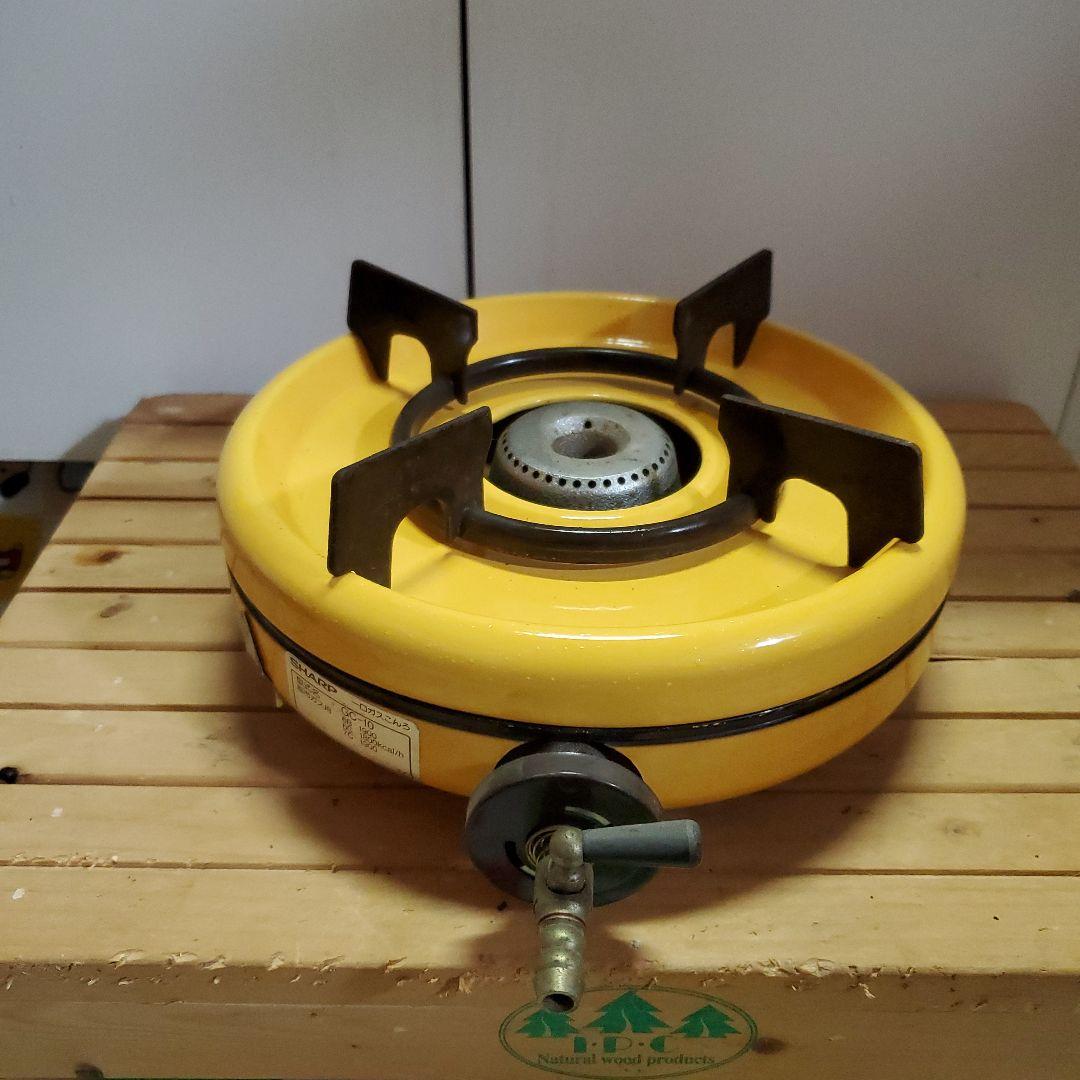 SHARP 昭和レトロ一口ガスコンロ　都市ガス用　点火未確認　美品