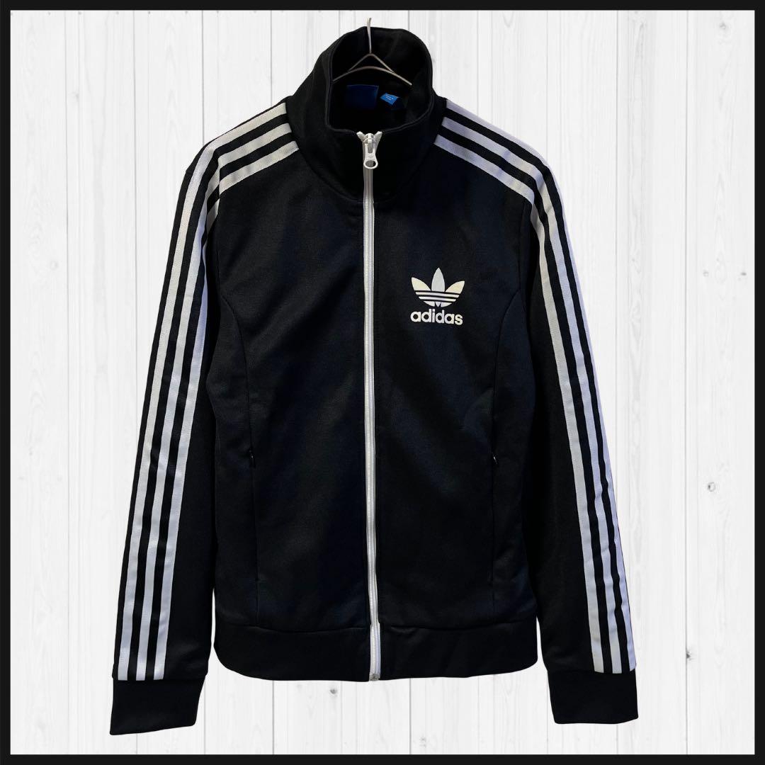 【美品】adidas　トラックジャケット　L　 ジャージ　花柄　男女兼用　刺繍