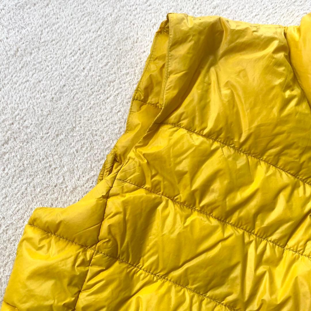 PRADA プラダ 三角ロゴ プレート ダウンベスト イエロー