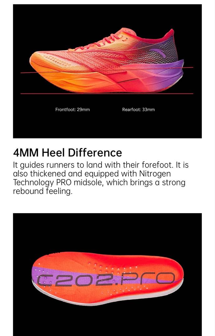 ANTA C202 6 PRO ランニングシューズ