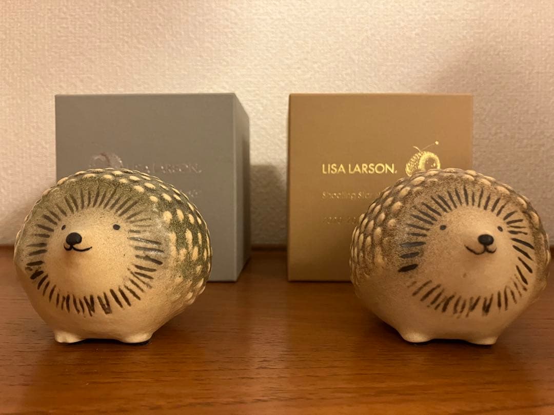 リサラーソン 置物 ハリネズミ 流れ星のハリー ヘイドー　ヘイヘイ　2個セット