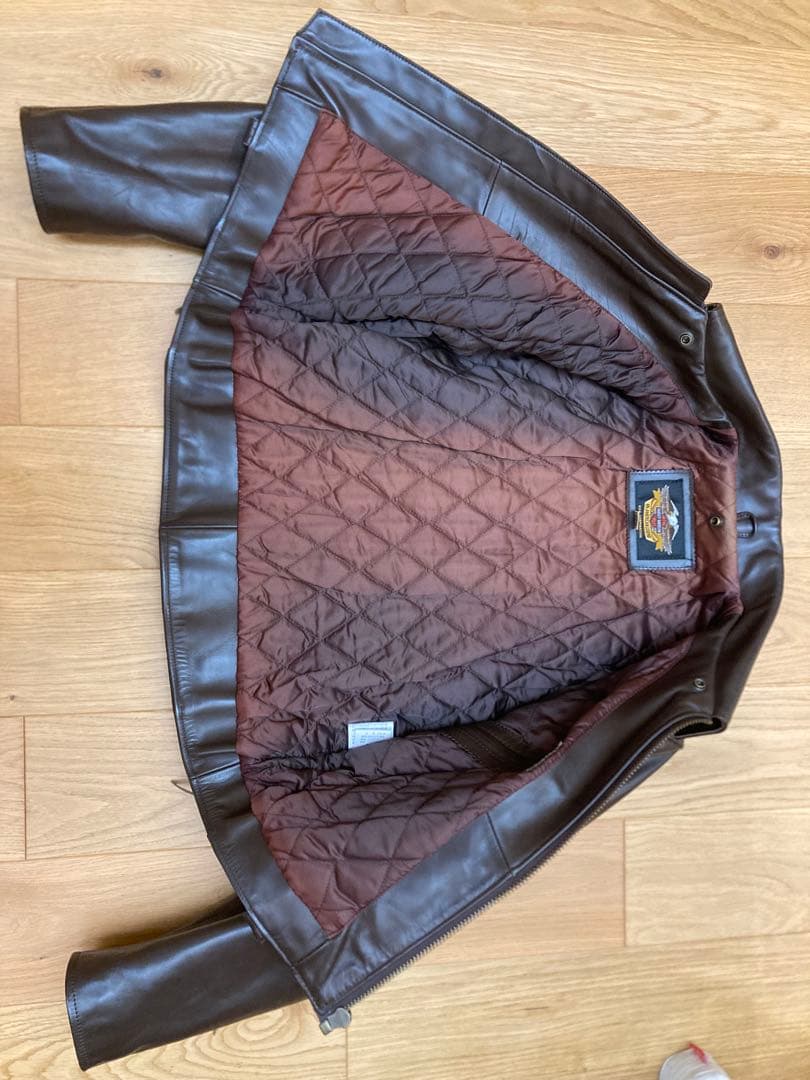 ハーレーダビッドソン　ホースハイド　シングルライダース　トラッカー　ファー付き