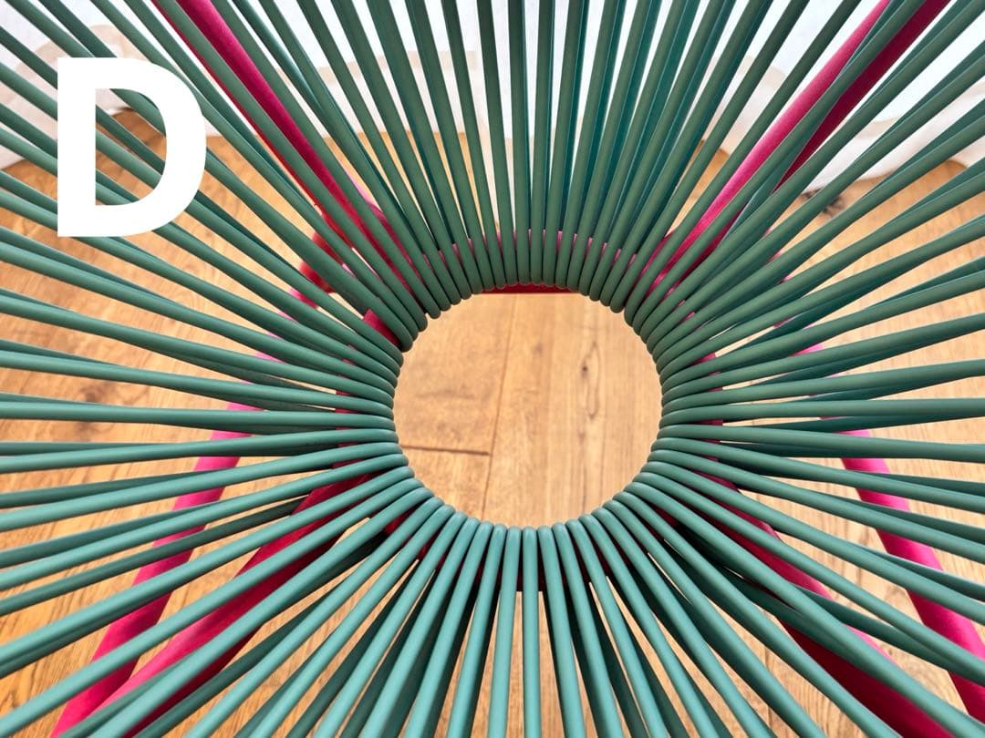 【美品】Francfranc フランフラン　ロータスチェア　ターコイズ×ピンク