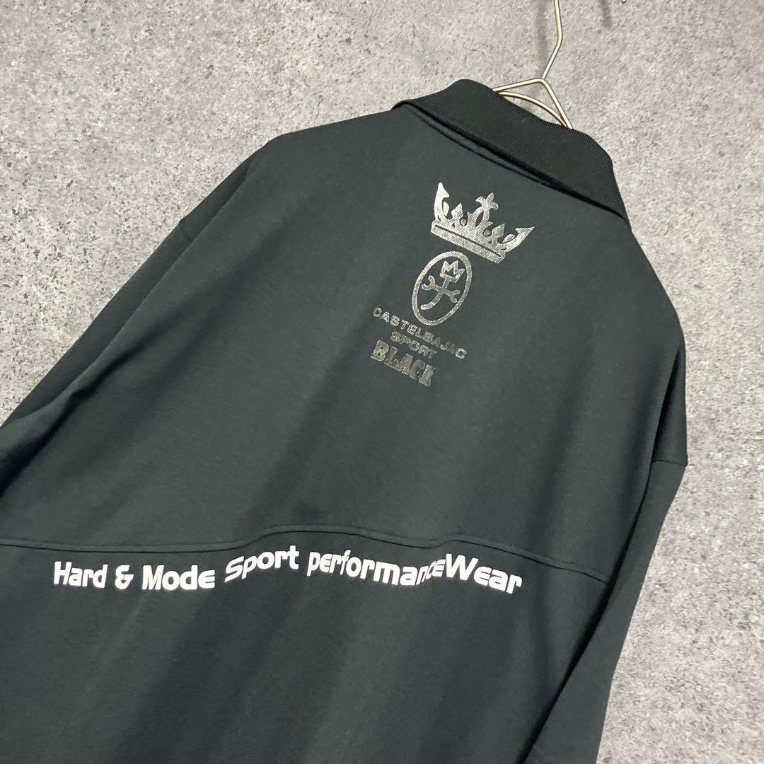 23SS カステルバジャック　スポーツ　ブラック　ゴルフ　ポロシャツ　50