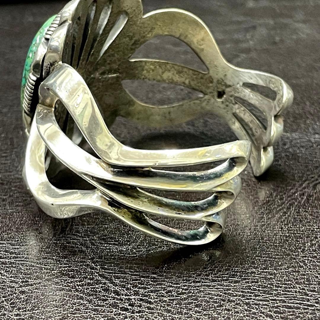 ナバホ族 アーロンアンダーソン ターコイズ SILVERバングル