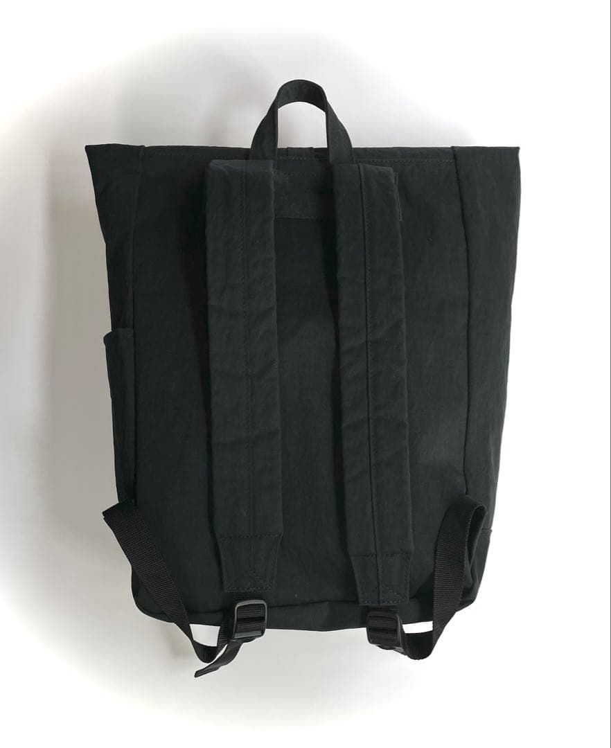 日乃本帆布　コンブ　フラップ型リュック／黒